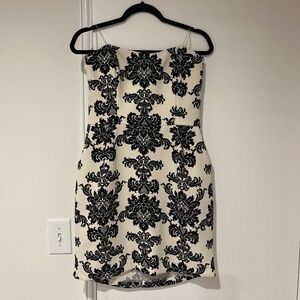 Black & White Strapless Dress
